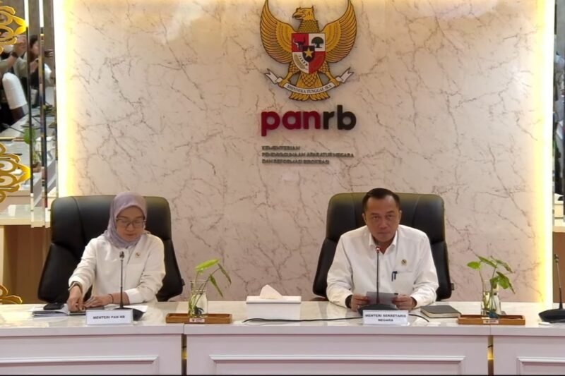 Konferensi pers pengangkatan CASN 2025 di Jakarta, Senin (17/3/2025) | Source: Yt/ Menpan RB