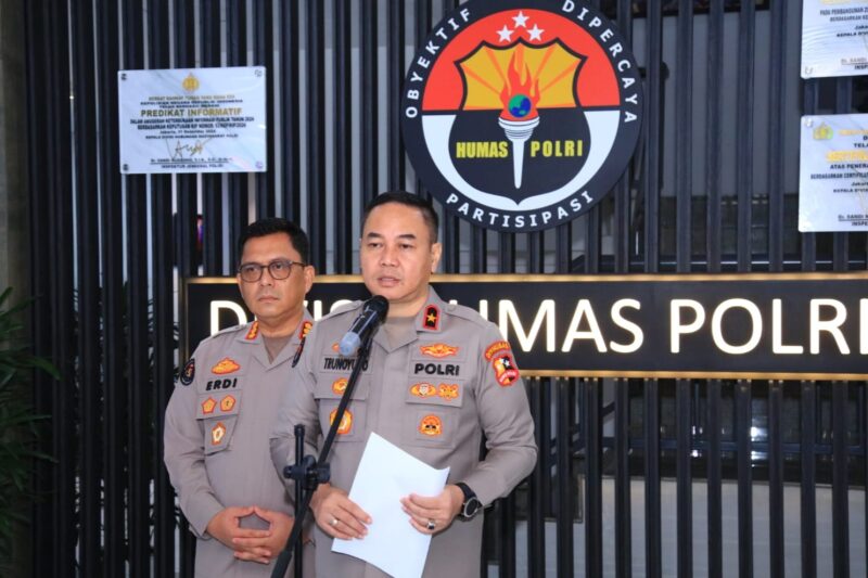 Karo Penmas Divisi Humas Polri, Brigjen Pol Trunoyudo Wisnu Andiko saat memberikan keterangan pers di Jakarta, Selasa (18/3/2025) | Sumber Foto: Hum Polri