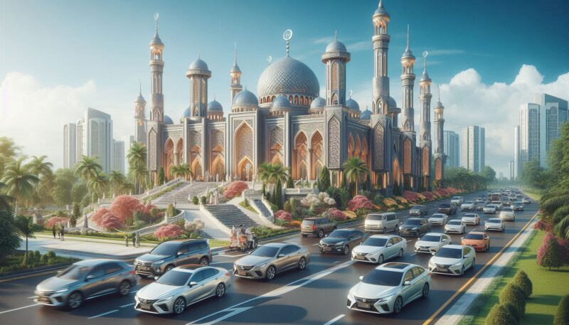 Ilustrasi arus mudik Lebaran 2025 | Foto: Pow-AI/BI
