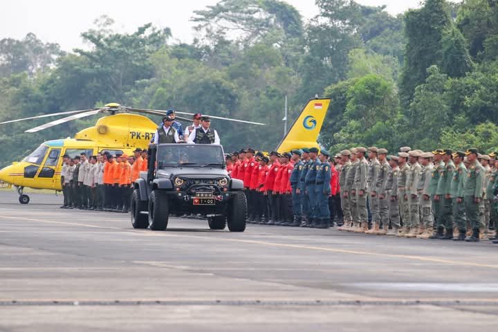 Apel Kesiapsiagaan Penanggulangan Bencana Karhutla Nasional 2025 di Pekanbaru, Riau, Selasa (29/4/2025) | Foto: Hum Kemenko Polkam