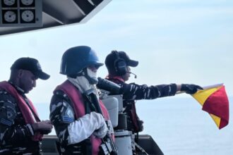 Uji Terampil Glagaspur Tingkat II/L-2 di perairan Laut Jawa, Jumat (25/4/2025) | Sumber Foto: Dispen Koarmada II