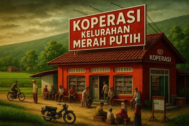 Ilustrasi Koperasi Kelurahan Merah Putih | Foto: Cre-Ai/BicaraIndonesia.id