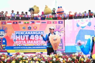 Pencanangan HUT ke-498 Kota Jakarta di Taman Literasi Martha Christina Tiahahu, Blok M, Kebayoran Baru, Jakarta Selatan, pada Sabtu (24/5/2025) | Sumber Foto: Pemprov DKI