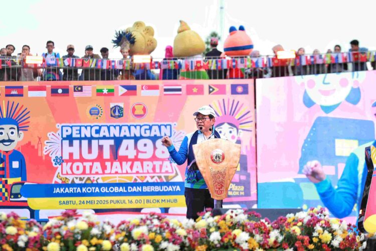 Pencanangan HUT ke-498 Kota Jakarta di Taman Literasi Martha Christina Tiahahu, Blok M, Kebayoran Baru, Jakarta Selatan, pada Sabtu (24/5/2025) | Sumber Foto: Pemprov DKI