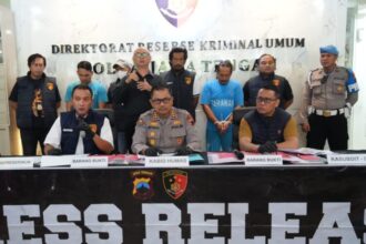 Konferensi pers ungkap kasus dugaan TPPO di Lobby Ditreskrimum Polda Jateng, Kamis (19/06/2025) | Sumber Foto: Polri