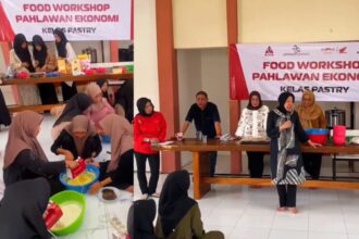 Tangkapan layar video TikTok @Sadarestuwati yang menampilkan kegiatan program Food Workshop Pahlawan Ekonomi Kelas Pastry (Dimas AP/BI)