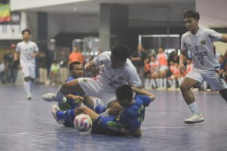 dok. Laga final cabang olahraga Futsal Putra Kota Surabaya vs Kota Malang dalam Porprov IX Jawa Timur 2025 di Graha Polinema, Kota Malang, Jumat (27/6/2025) | Foto: Dimas Ap/BI