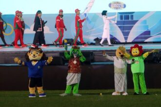 Pembukaan Pekan Olahraga Provinsi (Porprov) IX Jawa Timur Tahun 2025, di Stadion Gajayana, Kota Malang, Sabtu (28/6/2025).