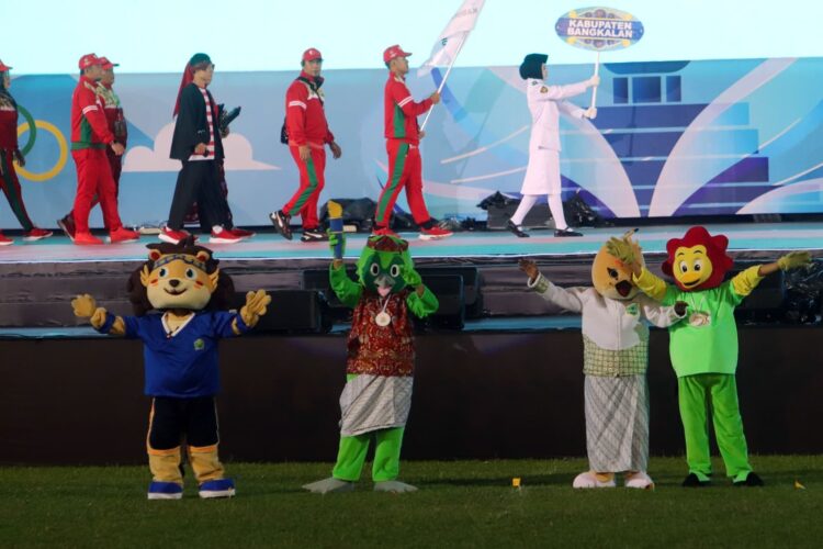 Pembukaan Pekan Olahraga Provinsi (Porprov) IX Jawa Timur Tahun 2025, di Stadion Gajayana, Kota Malang, Sabtu (28/6/2025).