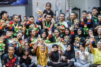 Kontingen Surabaya cabang olahraga (cabor) shorinji kempo dalam ajang Porprov Jatim 2025 | Foto: Dimas AP/BI