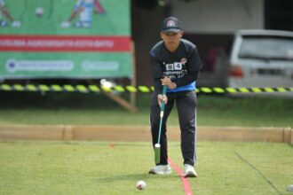 Cabang olahraga gateball dalam Porprov IX Jawa Timur yang digelar di Kota Batu | Foto: Dimas AP/Istimewa