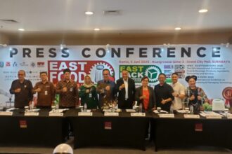 Konferensi pers Indonesia International Food Exhibition (IIFEX) atau EastFood Surabaya 2025 di Surabaya, Kamis (5/6/2025) | Foto: Dimas AP/BI