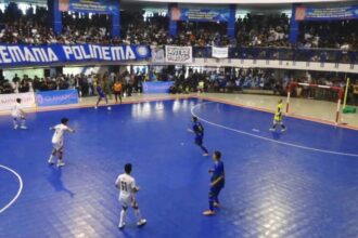 dok. Laga final futsal putra Porprov IX Jatim Tahun 2025 antara Kota Malang dan Kota Surabaya di Graha Polinema, Kota Malang, Jumat (27/6/2025) | Foto: Scr/Istimewa