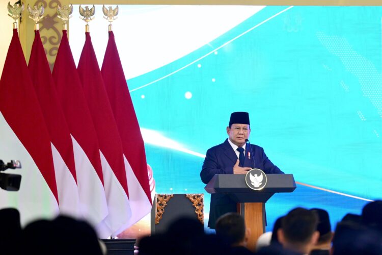 Presiden Prabowo Subianto saat menghadiri acara Pengukuhan Hakim Mahkamah Agung (MA) RI Tahun 2025 yang digelar di Kantor Mahkamah Agung, Jakarta, Kamis (12/6/2025) | Sumber Foto: Biro Pers Setpres