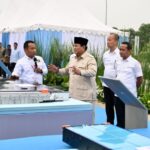 Presiden Prabowo Subianto meresmikan groundbreaking ekosistem industri baterai kendaraan listrik terintegrasi konsorsium ANTAM-IBC-CBL di Artha Industrial Hills (AIH), Karawang, Jawa Barat, Minggu, (29/6/2025) | Sumber Foto: Biro Pers Setpres