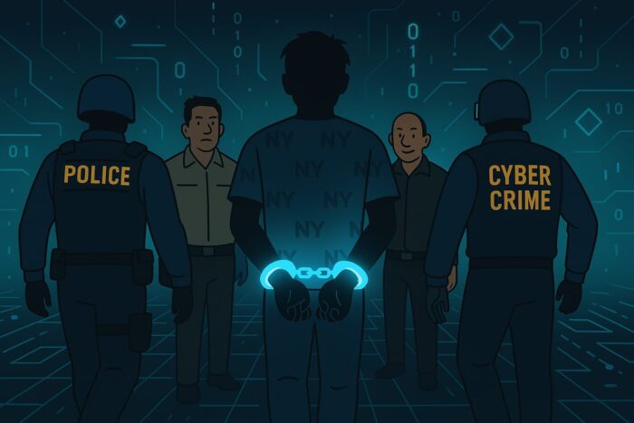 Ilustrasi penangkapan tersangka Tindak Pidana Perdagangan Orang (TPPO) | Sumber Foto: Cre-AI/BI