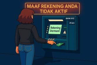 Ilustrasi proses transaksi keuangan di Anjungan Tunai Mandiri (ATM) | Foto: Cre-AI/BI