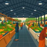 Ilustrasi: Pasar tradisional di Provinsi Jawa Timur | Foto: Cre-AI/BI