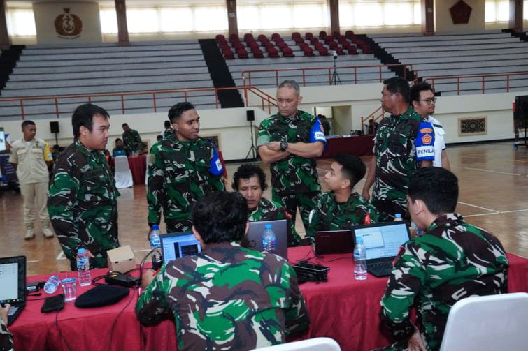 Latihan Siber TNI berlangsung pada 4-6 Agustus 2025 di GOR A. Yani, Mabes TNI, Cilangkap, Jakarta Timur, Senin (4/8/2025) | Sumber Foto: Puspen TNI