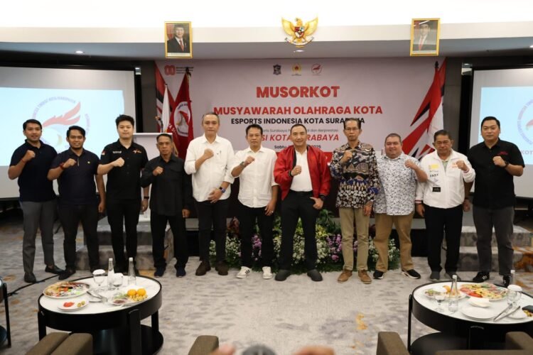 Musyawarah Olahraga Kota (Musorkot) Esport Indonesia (ESI) Kota Surabaya di Hotel Santika Premiere, Sabtu (16/8/2025) | Sumber Foto: Pemkot Surabaya