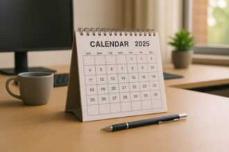 Ilustrasi kalender tahun 2025 (Cre-AI/BI)