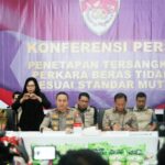 Konferensi pers ungkap kasus dugaan pelanggaran mutu beras premium di Gedung Bareskrim Polri, Jakarta Selatan, Jumat (1/8/2025) | Foto: dok. Hum Polri