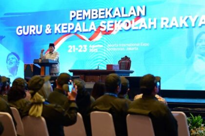 Presiden Prabowo Subianto, dalam acara pengarahan kepada guru dan kepala Sekolah Rakyat di JI-Expo, Kemayoran, Jakarta, Jumat, 22 Agustus 2025 | Foto: Biro Pers Setpres