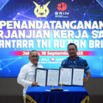 Acara penandatanganan PKS antara BRIN dan TNI AU di Ruang Serbaguna IG. Dewanto Denmabesau, Cilangkap, Jakarta Timur, Kamis (18/9/2025) | Sumber Foto: Hum BRIN