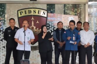 Konferensi pers kasus dugaan korupsi program digitalisasi pendidikan tahun 2019-2022, yang digelar di Gedung Jampidsus Kejagung Jakarta, Kamis (4/9/2025) | Sc: Yt/Kejaksaan RI