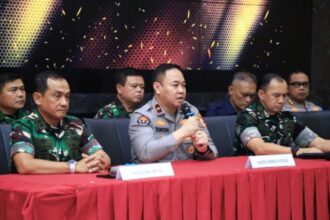 Karo Penmas Divhumas Polri, Brigjen. Pol. Trunoyudo Wisnu Andiko, dalam konferensi pers di Balai Wartawan Puspen TNI, Mabes TNI, Jakarta Selatan, Jumat (5/9/2025) | Sumber Foto: Divhum Polri