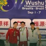 Atlet wushu asal Jawa Timur, Seraf Naro Siregar (tengah), dalam Kejuaraan Dunia Wushu 2025 di Brasilia, Brasil | Foto: Ist/Dimas Ap