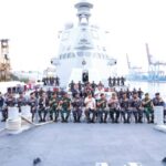 Kapal perang modern ini tiba di Dermaga 107, Pelabuhan JICT 107 Tanjung Priok, Jakarta Utara, Senin (8/9/2025) | Sumber Foto: Biro Infohan Setjen Kemhan
