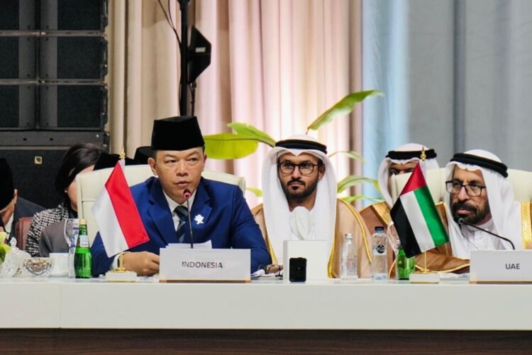 Menteri Luar Negeri RI, Sugiono, saat menghadiri KTT Darurat Arab–Islam OKI di Doha, Qatar, Senin (15/9/2025) | Sumber Foto: dok. Kemlu RI