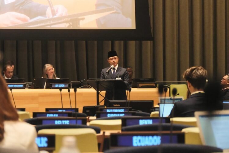 Menlu RI Sugiono dalam Sidang Tingkat Tinggi di Markas Besar PBB, New York, Amerikat Serikat, Jumat (26/9/2025) | Foto: dok. Kemlu RI