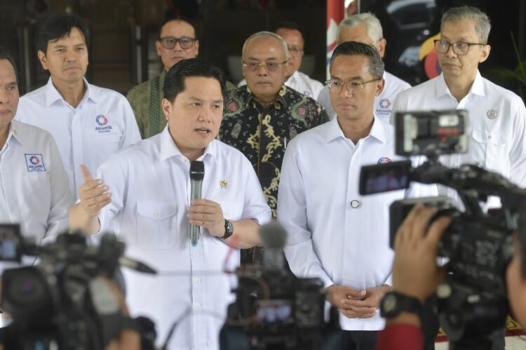 Menpora RI Erick Thohir menerima audiensi PB Akuatik Indonesia di Graha Kemenpora, Jalan Gerbang Pemuda Nomor 3, Jakarta, Jumat (24/10/2025) | Sumber Foto: Kemenpora