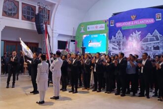 Pelantikan BPC HIPMI Surabaya Masa Bakti 2025-2028 di Gedung Barat Balai Pemuda Surabaya, Jumat (3/10/2025) malam | Foto: Dna/BI