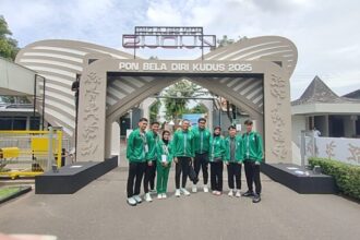 Atlet karateka Jawa Timur pada ajang PON Bela Diri 2025 di Kudus | Foto: Dimas Ap/BI