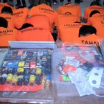 Puluhan tersangka bersama barang bukti yang berhasil diamankan oleh Satreskrim Polrestabes Surabaya | Foto: Ariandi K/BI