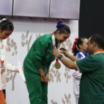 Atlet wushu Jawa Timur dalam PON Bela Diri 2025 di Kudus, Jawa Tengah, Jumat (24/10/2025) | Foto: Dimas AP/BI