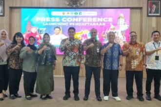 Konferensi pers ajang Gerak Jalan Mojokerto-Surabaya (GJMS) 2025 di Kota Surabaya, Kamis (30/10/2025) | Foto: Ist/Dimas Ap