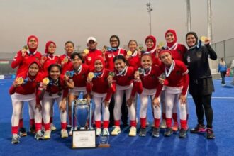 Timnas Hoki Outdoor Putri Indonesia dalam kejuaraan "Central Asian Women’s Hockey Championships 2025" di Uzbekistan pada 10-17 Oktober 2025 | Sumber Foto: PP FHI