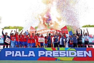 Final Piala Presiden 2025 di Gelora 10 Nopember (G10N), Tambaksari, Surabaya, Kamis (2/10/2025).
