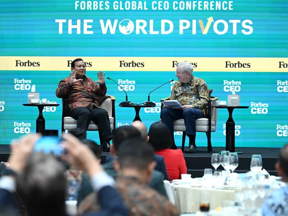 Presiden Prabowo Subianto, saat menghadiri Forbes Global CEO Conference 2025, di Hotel The St.Regis, Jakarta, Rabu (15/10/2025) | Foto: Biro Pers Setpres