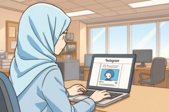 Ilustrasi admin media sosial | Foto: Cre-AI/ Bicara Indonesia