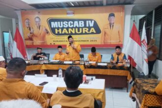 Muscab IV DPC Hanura Kota Surabaya di Kantor DPD Hanura Jawa Timur, Senin (3/11/2025) | Foto: Dimas Ap/BI