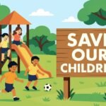 Ilustrasi anak-anak sedang bermain di Playground (Cre-AI/Bicara Indonesia)