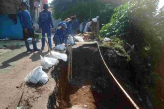 Kondisi tanggul longsor di Pejaten Timur, Pasar Minggu, Kota Jakarta Selatan, Sabtu (1/11/2025) pagi | Foto: dok. Pemprov DKI