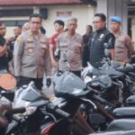 Konferensi pers ungkap kasus pencurian kendaraan bermotor di Mapolres Purbalingga, Jawa Tengah, Selasa (11/11/2025) | Sumber Foto: Hum-Res