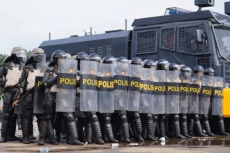 dok. Ilustrasi pengamanan unjuk rasa oleh kepolisian | Sumber Foto: Divhum Polri