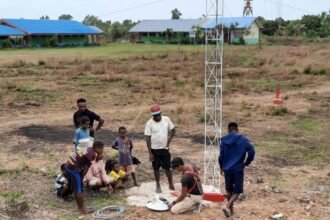 dok. Pemasangan jaringan Internet gratis atau Freehotspot di Kabupaten Merauke, Papua Selatan pada Januari 2021 | Sumber Foto: Pemkab Merauke